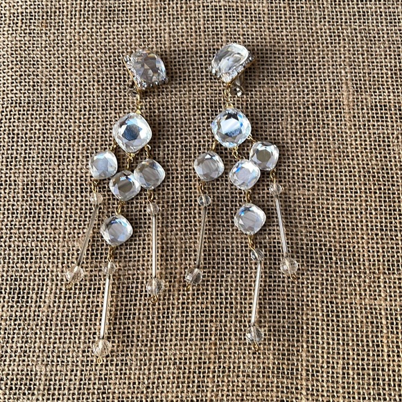 Long Chandelier Clip on Earrings - Picture 6 of 12